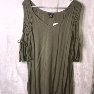 Olive Cold shoulder top